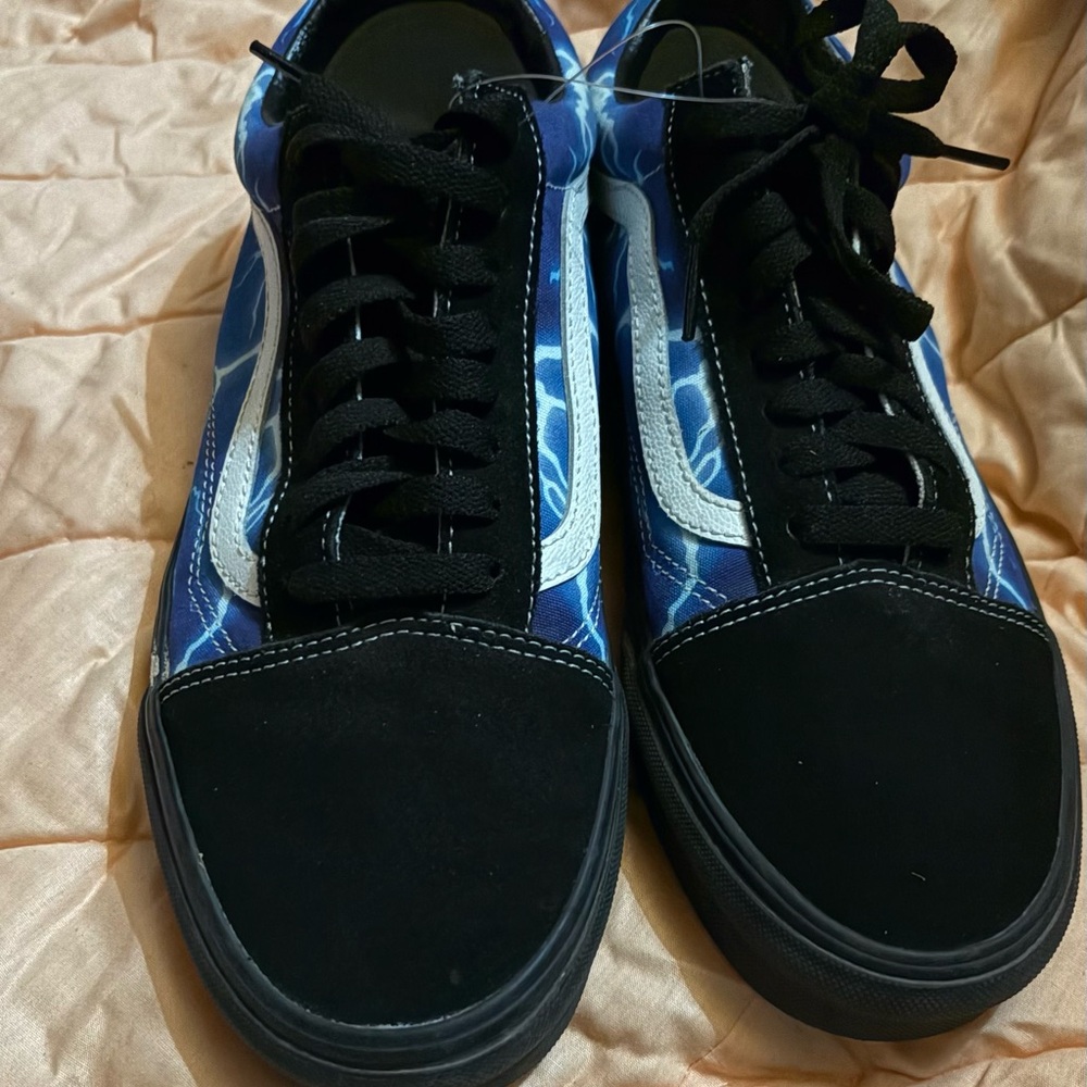 Vans Blue and Black Old Skool Sneakers